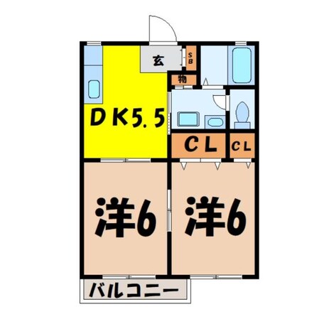 ドリームハイツ（佐谷田）の物件間取画像